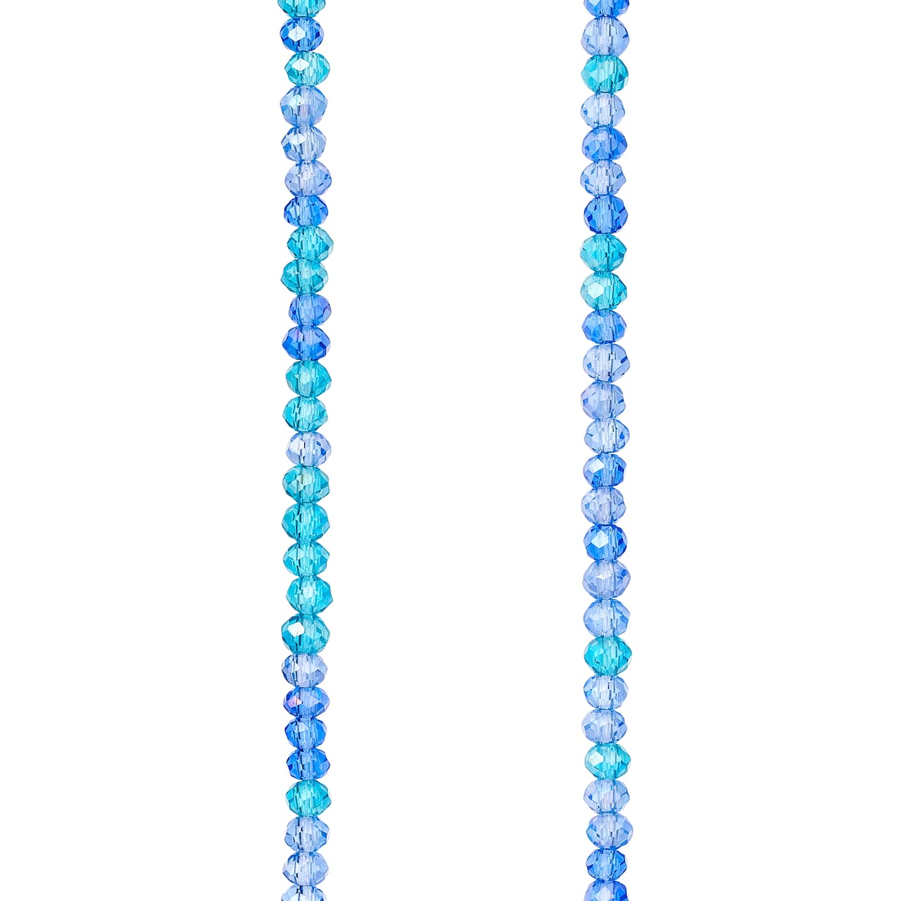 12 Pack: Blue Mix Rondelle Glass Beads, 3mm by Bead Landing™